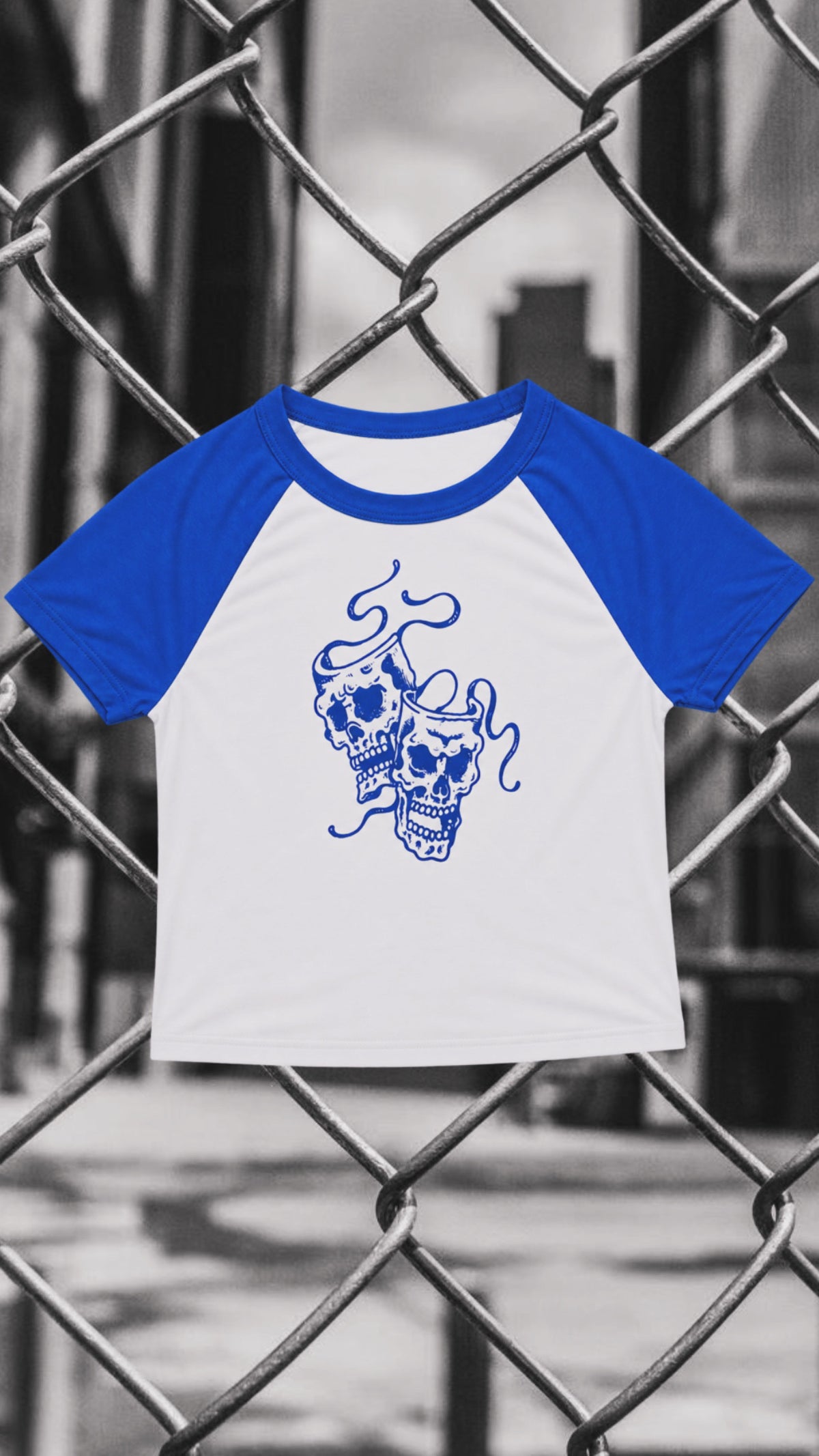 BLUE MASKS- BABY RAGLAN