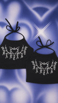 MARINA INOUE X FANTASY BLACK HALTER TOP