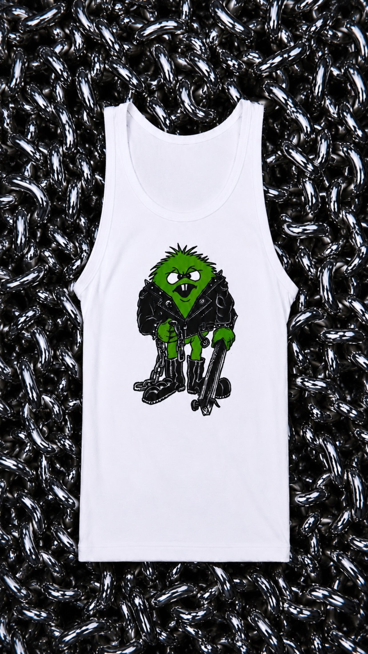 HEAVY METAL GREEN GUY RIBBED TANK