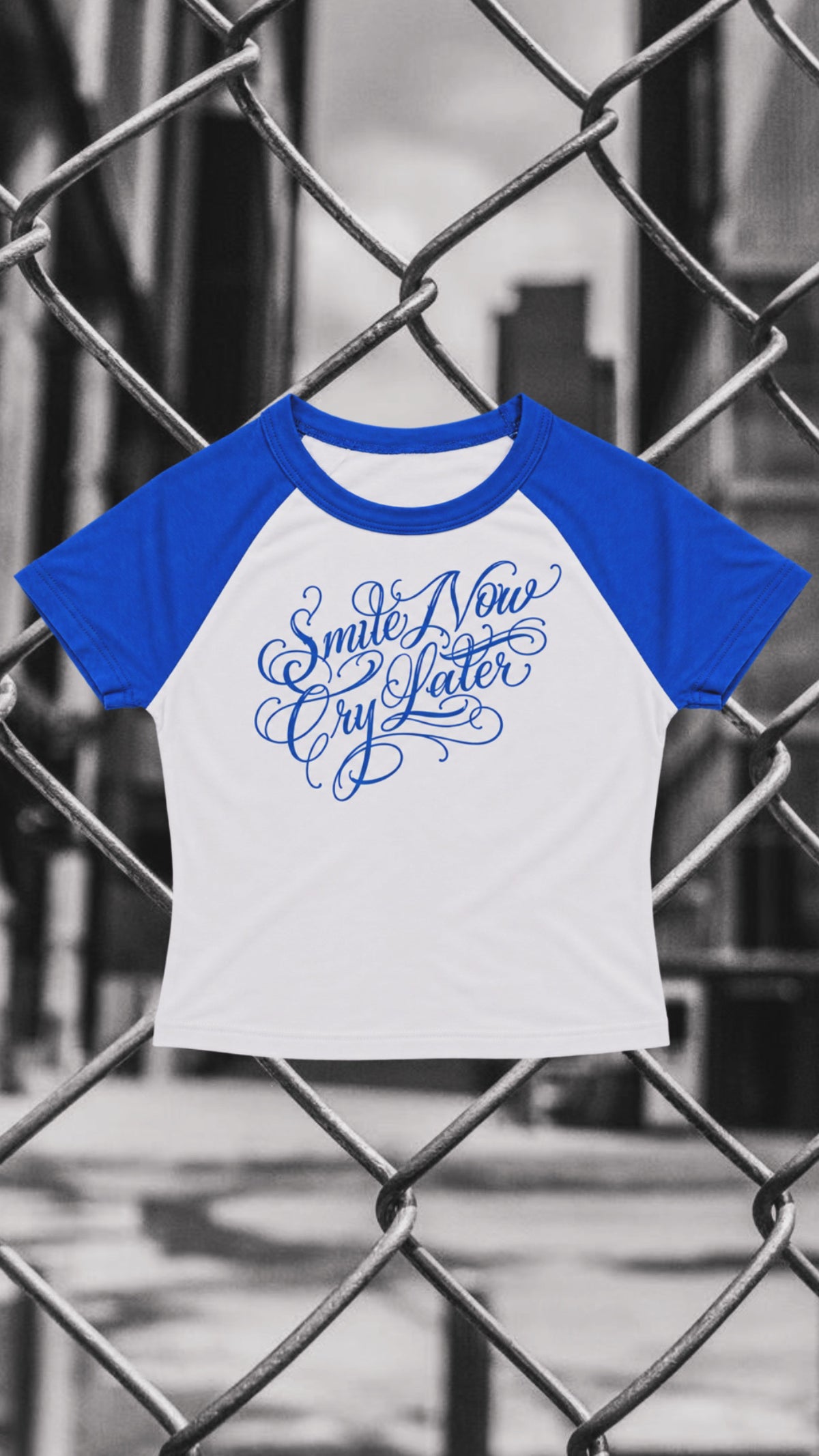 BLUE SCRIPT- BABY RAGLAN