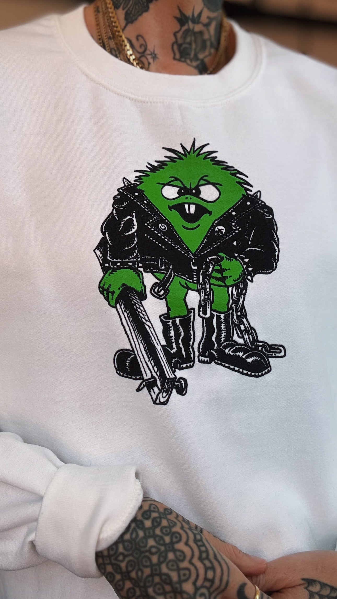 HEAVY METAL GREEN GUY CREWNECK SWEATSHIRT