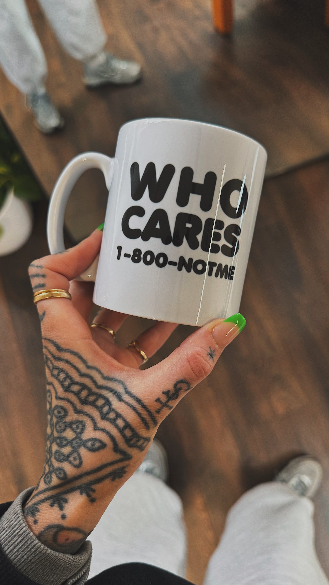 WHO CARES MUG