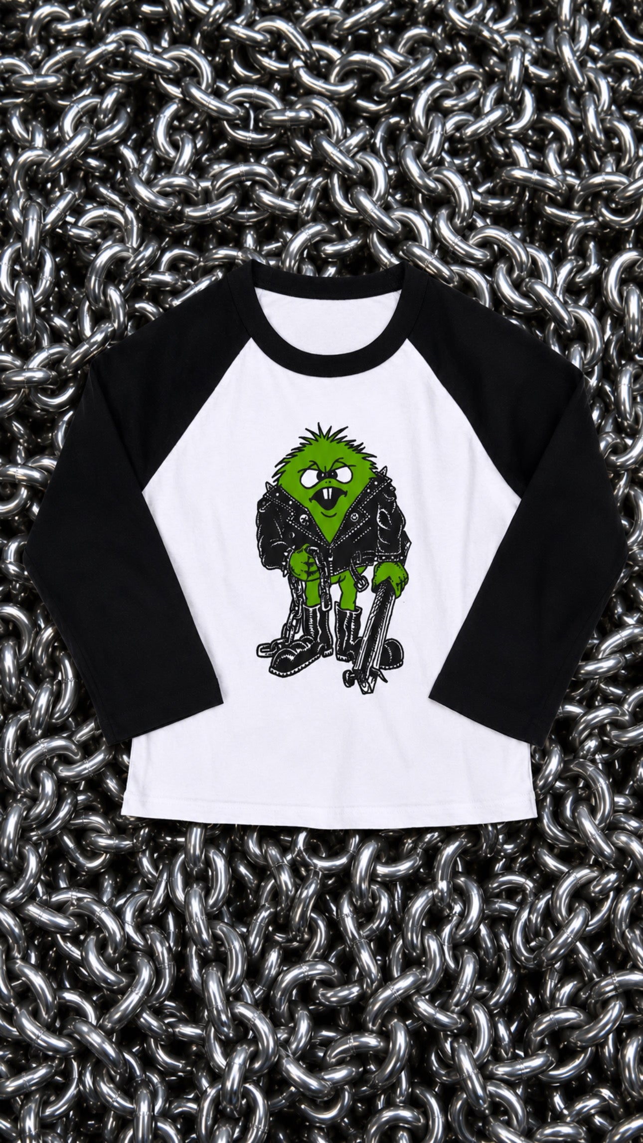 HEAVY METAL GREEN GUY MICRO 3/4 SLEEVE RAGLAN
