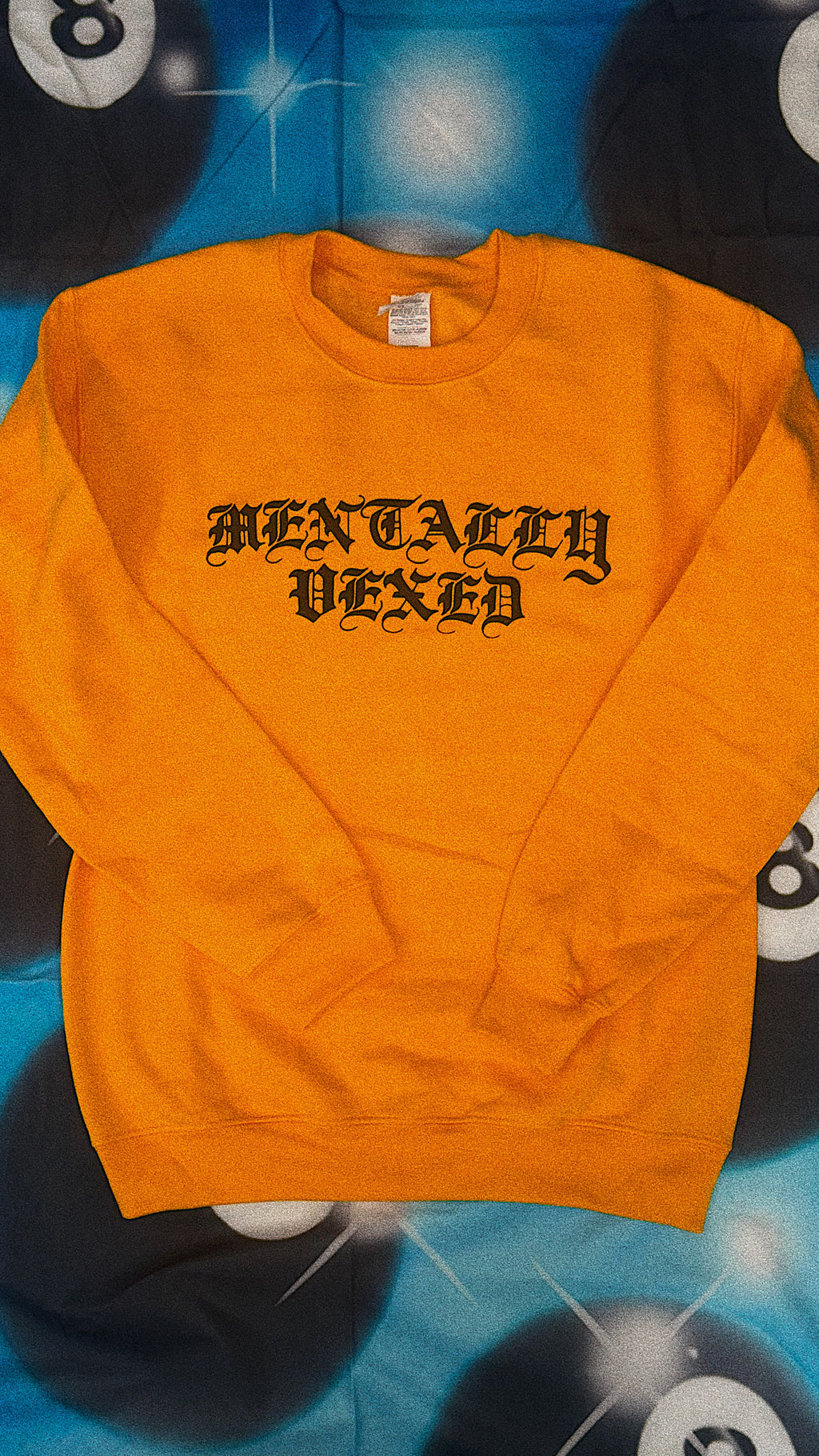 MENTALLY VEXED - GOLD CREWNECK SWEATSHIRT