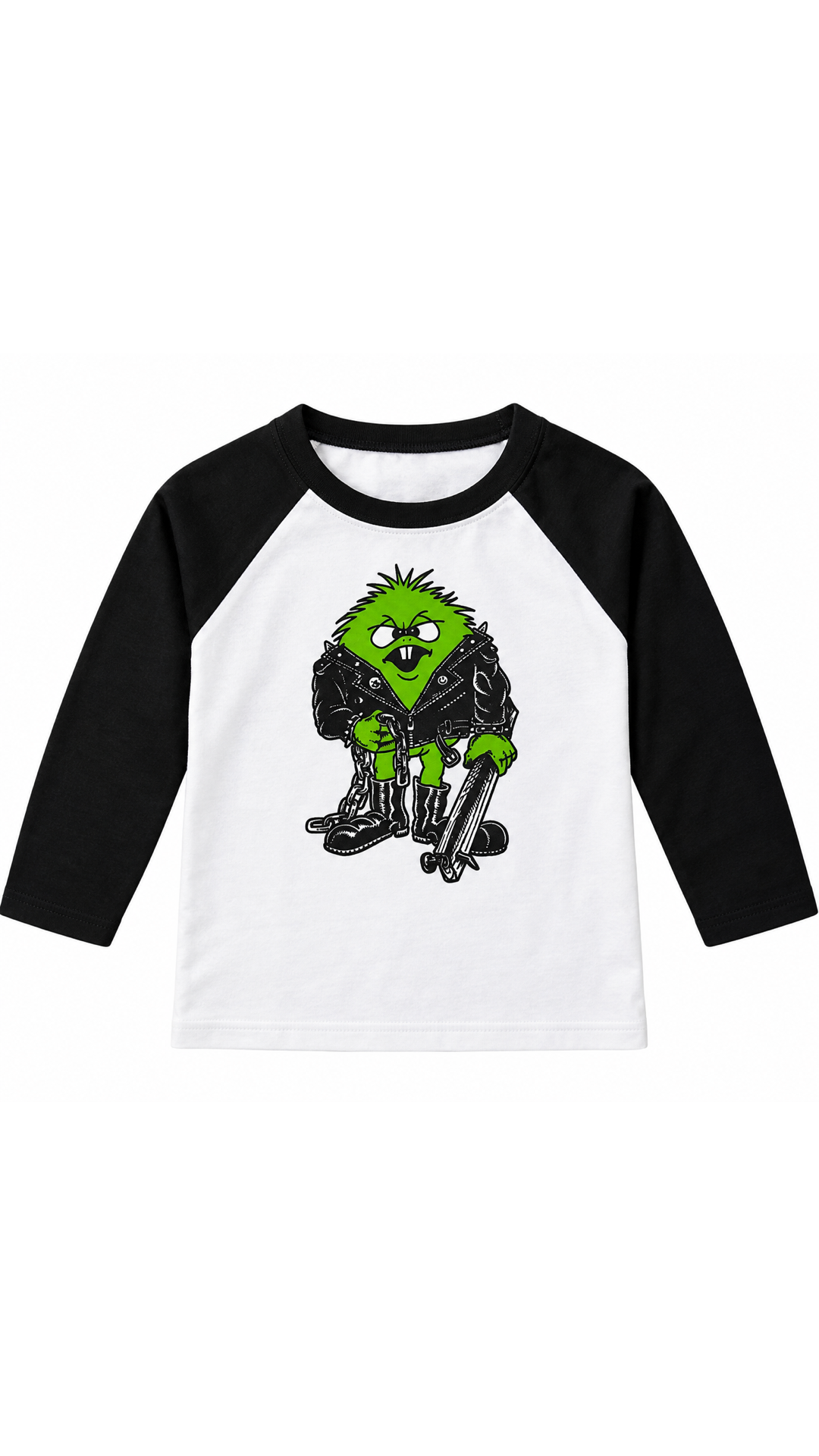 HEAVY METAL GREEN GUY MICRO 3/4 SLEEVE RAGLAN