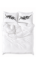 TRAMP STAMP TRIBAL PILLOW SET - WHITE