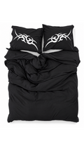TRAMP STAMP TRIBAL PILLOW SET - BLACK