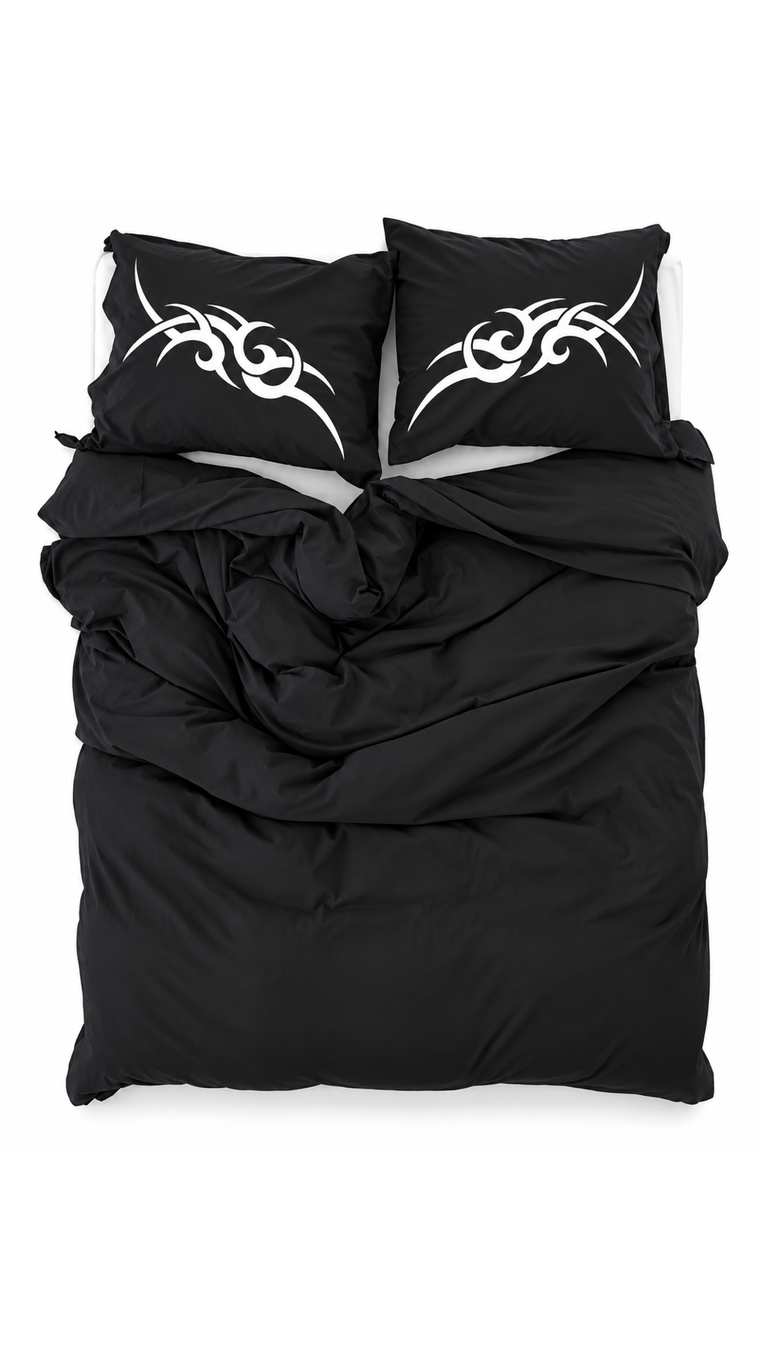 TRAMP STAMP TRIBAL PILLOW SET - BLACK