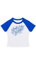 BLUE SCRIPT- BABY RAGLAN