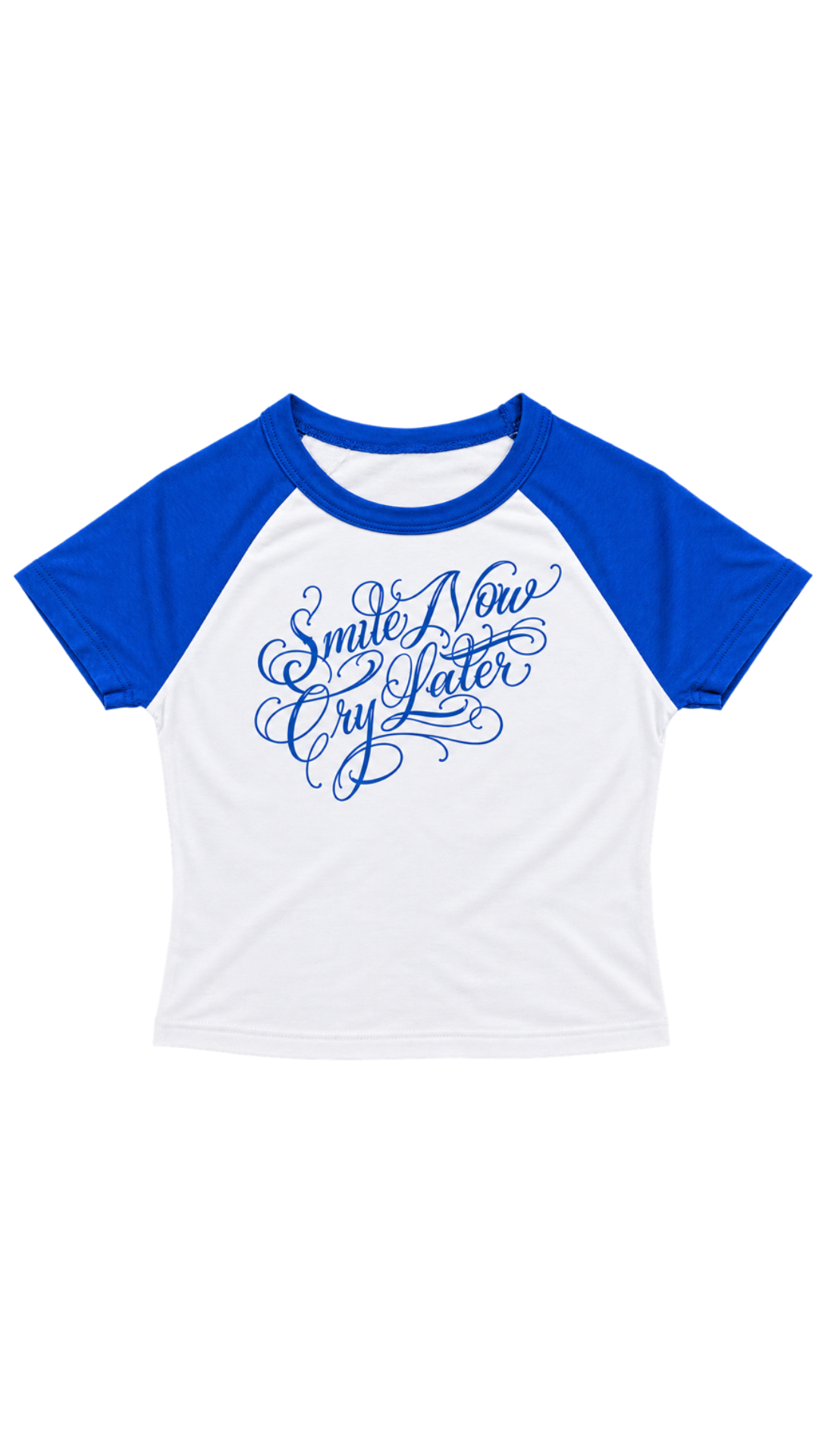 BLUE SCRIPT- BABY RAGLAN