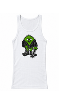CROPPED HEAVY METAL GREEN GUY RIBBED TANK